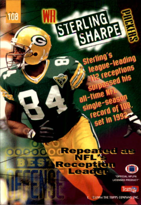 1994 Stadium Club Football "Main Set" Cards #1 to #250 Rookies and Veterans - Picture 217 of 497