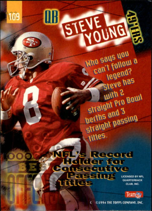 1994 Stadium Club Football "Main Set" Cards #1 to #250 Rookies and Veterans - Picture 219 of 497
