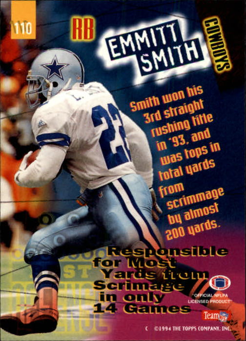 1994 Stadium Club Football "Main Set" Cards #1 to #250 Rookies and Veterans - Picture 221 of 497