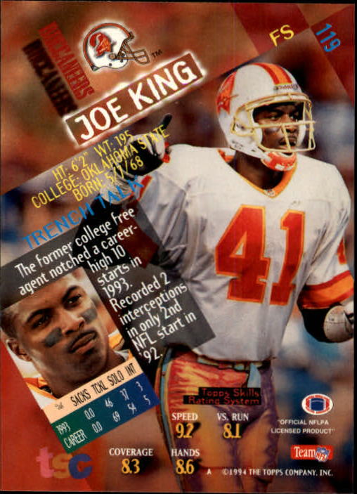 1994 Stadium Club Football "Main Set" Cards #1 to #250 Rookies and Veterans - Picture 239 of 497