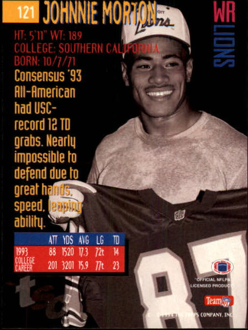 1994 Stadium Club Football "Main Set" Cards #1 to #250 Rookies and Veterans - Picture 243 of 497