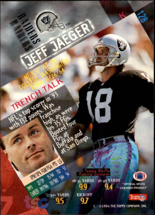 1994 Stadium Club Football "Main Set" Cards #1 to #250 Rookies and Veterans - Picture 257 of 497