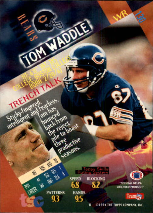 1994 Stadium Club Football "Main Set" Cards #1 to #250 Rookies and Veterans - Picture 261 of 497