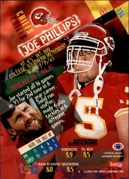 1994 Stadium Club Football "Main Set" Cards #1 to #250 Rookies and Veterans - Picture 267 of 497