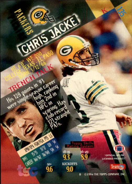 1994 Stadium Club Football "Main Set" Cards #1 to #250 Rookies and Veterans - Picture 269 of 497