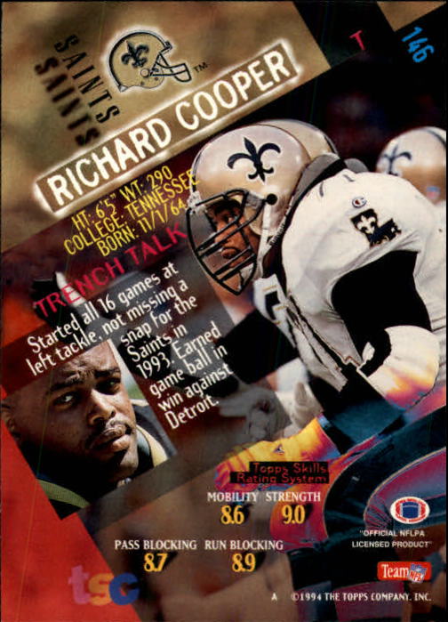 1994 Stadium Club Football "Main Set" Cards #1 to #250 Rookies and Veterans - Picture 291 of 497