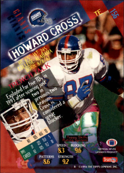 1994 Stadium Club Football "Main Set" Cards #1 to #250 Rookies and Veterans - Picture 311 of 497