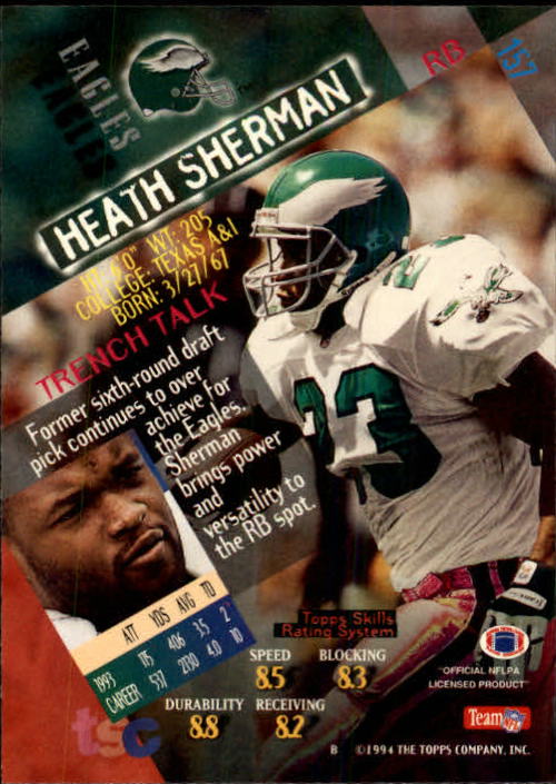 1994 Stadium Club Football "Main Set" Cards #1 to #250 Rookies and Veterans - Picture 313 of 497