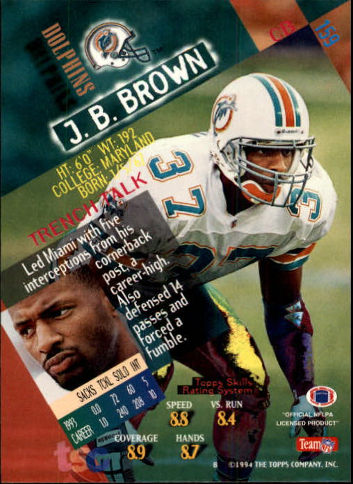 1994 Stadium Club Football "Main Set" Cards #1 to #250 Rookies and Veterans - Picture 317 of 497