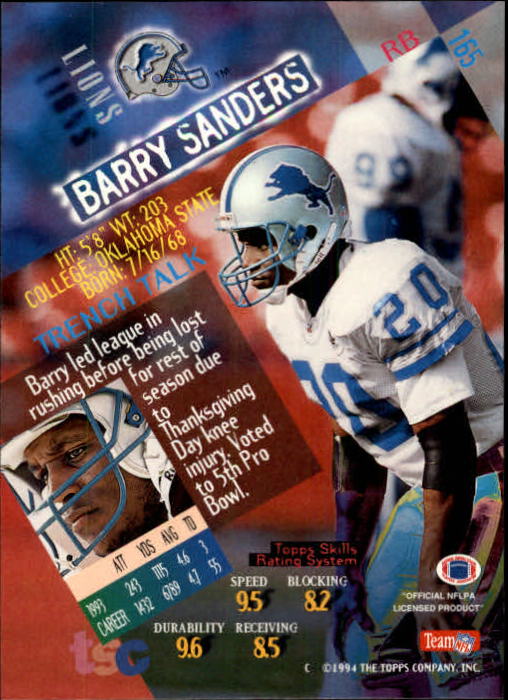 1994 Stadium Club Football "Main Set" Cards #1 to #250 Rookies and Veterans - Picture 327 of 497