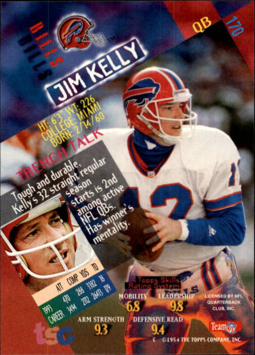 1994 Stadium Club Football "Main Set" Cards #1 to #250 Rookies and Veterans - Picture 337 of 497