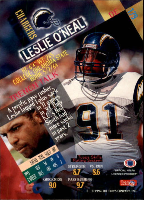 1994 Stadium Club Football "Main Set" Cards #1 to #250 Rookies and Veterans - Picture 355 of 497