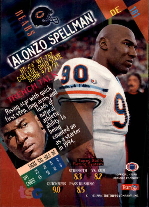 1994 Stadium Club Football "Main Set" Cards #1 to #250 Rookies and Veterans - Picture 359 of 497