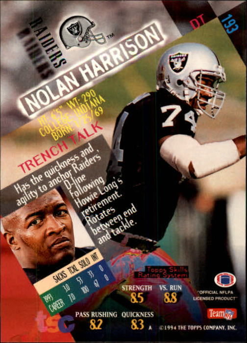 1994 Stadium Club Football "Main Set" Cards #1 to #250 Rookies and Veterans - Picture 383 of 497