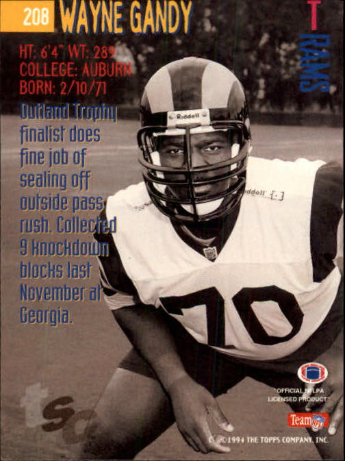 1994 Stadium Club Football "Main Set" Cards #1 to #250 Rookies and Veterans - Picture 413 of 497