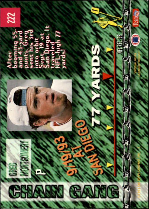 1994 Stadium Club Football "Main Set" Cards #1 to #250 Rookies and Veterans - Picture 441 of 497