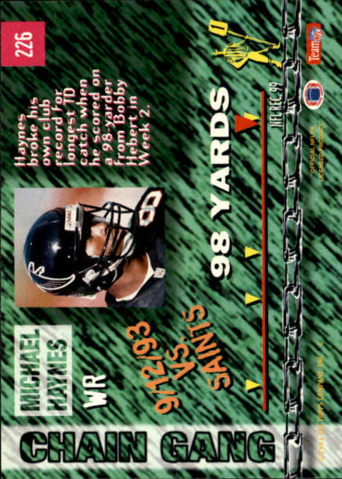 1994 Stadium Club Football "Main Set" Cards #1 to #250 Rookies and Veterans - Picture 449 of 497