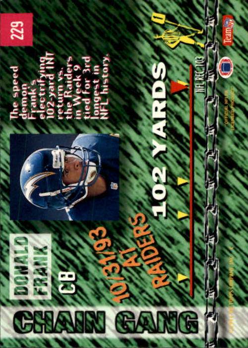 1994 Stadium Club Football "Main Set" Cards #1 to #250 Rookies and Veterans - Picture 455 of 497