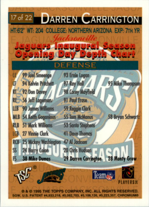 1994 Stadium Club Football Jacksonville Jaguars Expansion Team Redemption Cards - Picture 35 of 45