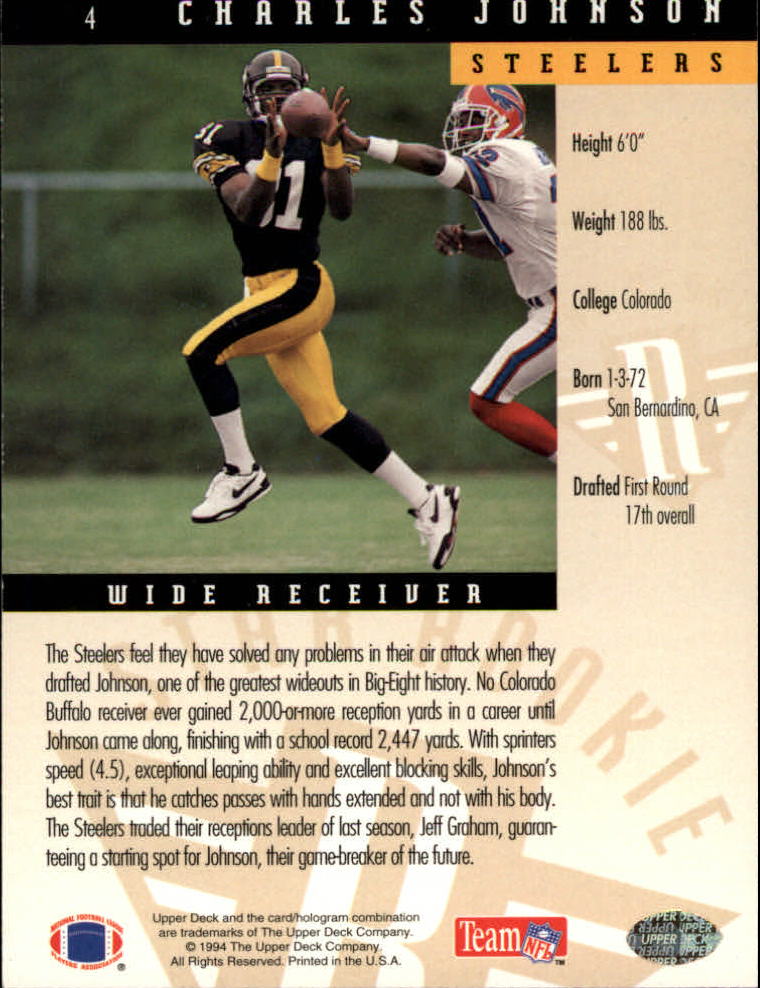 1994 Upper Deck Football "Main Set" Cards #1 to #200 Rookies and Veterans - Picture 9 of 402