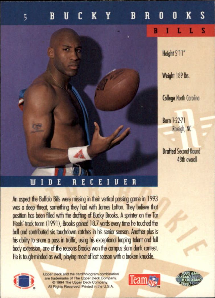 1994 Upper Deck Football "Main Set" Cards #1 to #200 Rookies and Veterans - Picture 11 of 402