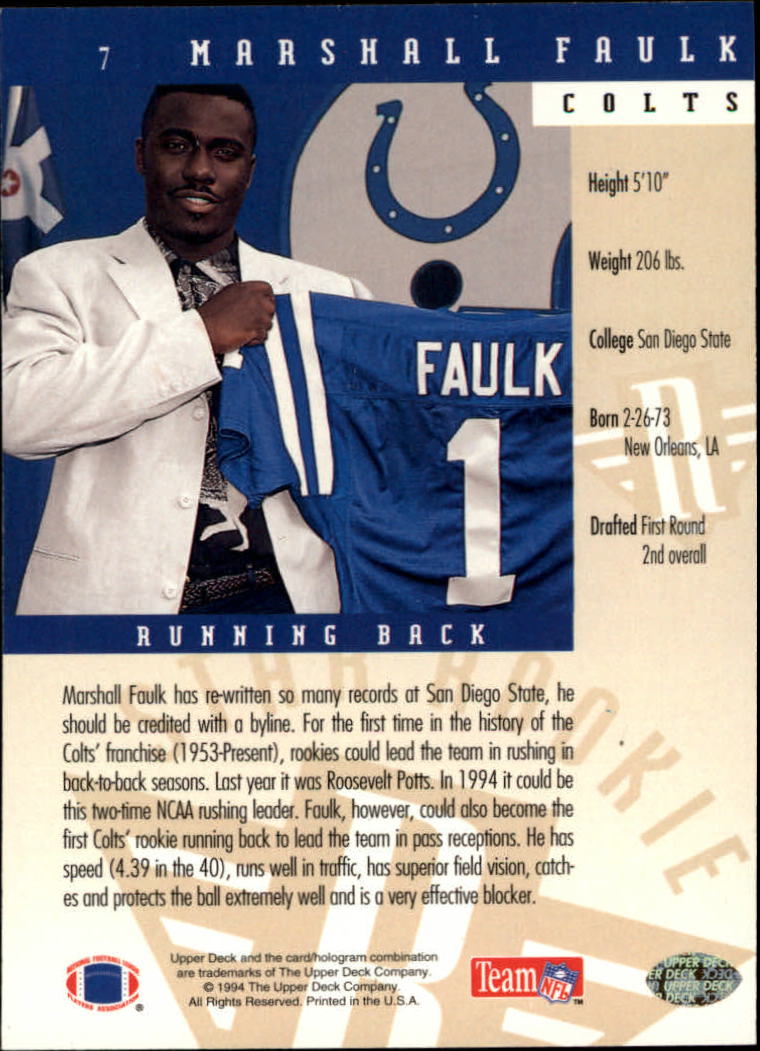 1994 Upper Deck Football "Main Set" Cards #1 to #200 Rookies and Veterans - Picture 15 of 402
