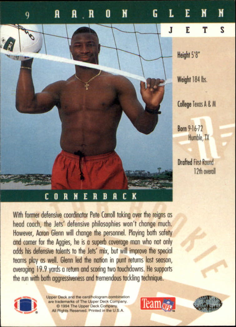 1994 Upper Deck Football "Main Set" Cards #1 to #200 Rookies and Veterans - Picture 19 of 402