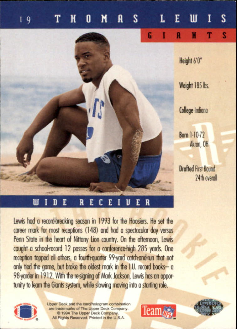 1994 Upper Deck Football "Main Set" Cards #1 to #200 Rookies and Veterans - Picture 39 of 402