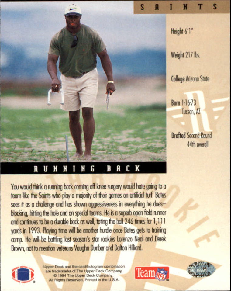1994 Upper Deck Football "Main Set" Cards #1 to #200 Rookies and Veterans - Picture 49 of 402