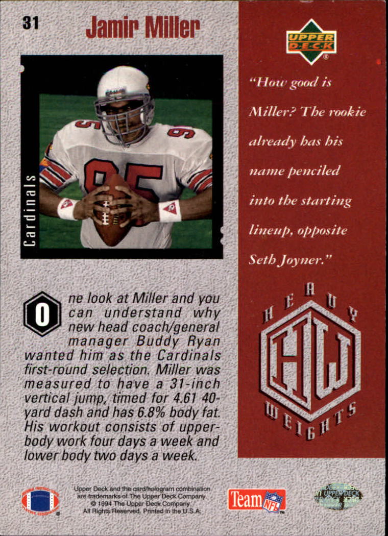 1994 Upper Deck Football "Main Set" Cards #1 to #200 Rookies and Veterans - Picture 63 of 402