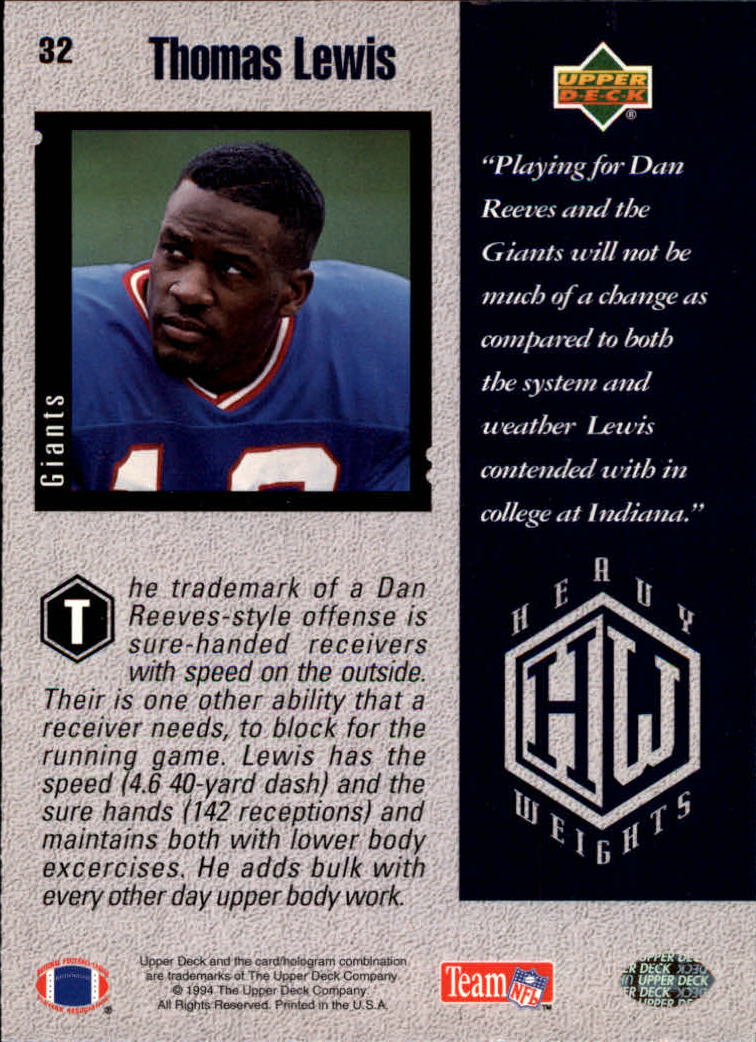 1994 Upper Deck Football "Main Set" Cards #1 to #200 Rookies and Veterans - Picture 65 of 402