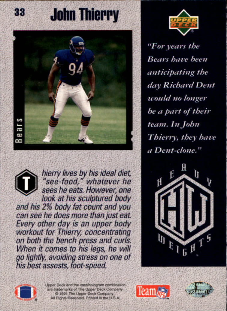 1994 Upper Deck Football "Main Set" Cards #1 to #200 Rookies and Veterans - Picture 67 of 402