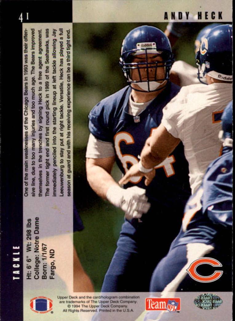 1994 Upper Deck Football "Main Set" Cards #1 to #200 Rookies and Veterans - Picture 83 of 402