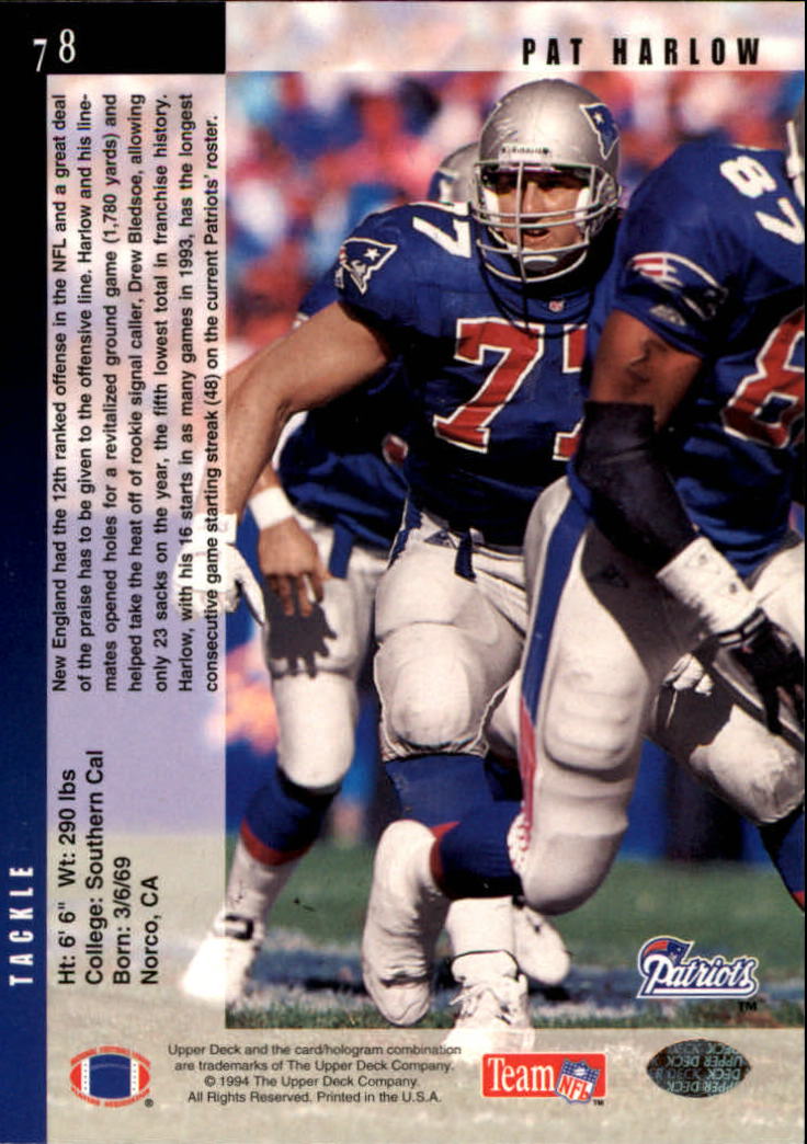 1994 Upper Deck Football "Main Set" Cards #1 to #200 Rookies and Veterans - Picture 157 of 402