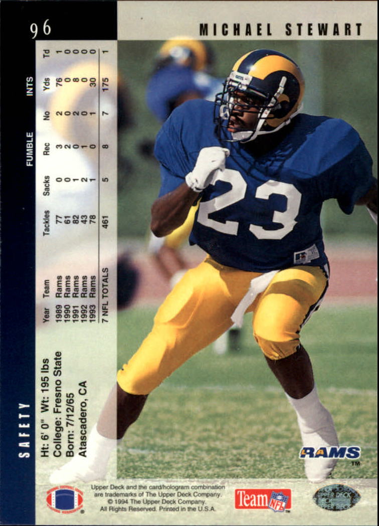 1994 Upper Deck Football "Main Set" Cards #1 to #200 Rookies and Veterans - Picture 193 of 402