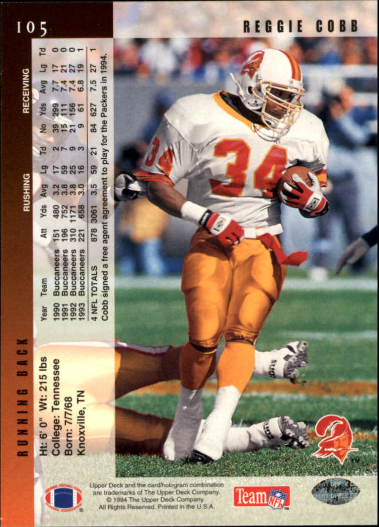 1994 Upper Deck Football "Main Set" Cards #1 to #200 Rookies and Veterans - Picture 211 of 402