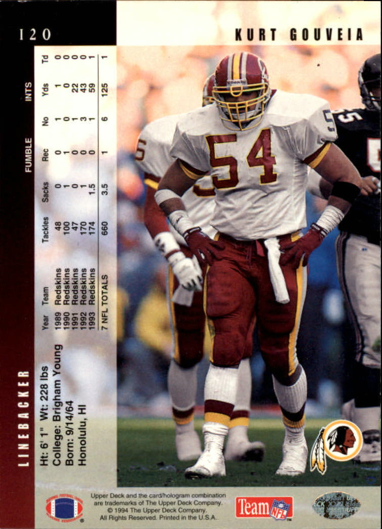 1994 Upper Deck Football "Main Set" Cards #1 to #200 Rookies and Veterans - Picture 241 of 402