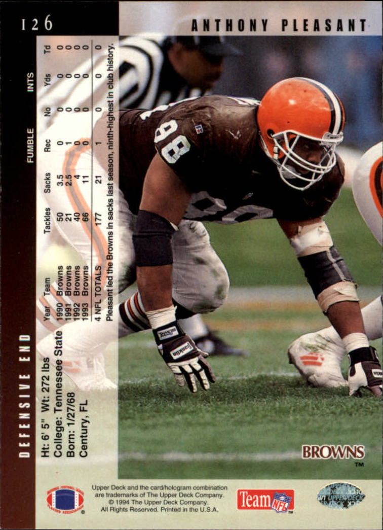 1994 Upper Deck Football "Main Set" Cards #1 to #200 Rookies and Veterans - Picture 253 of 402