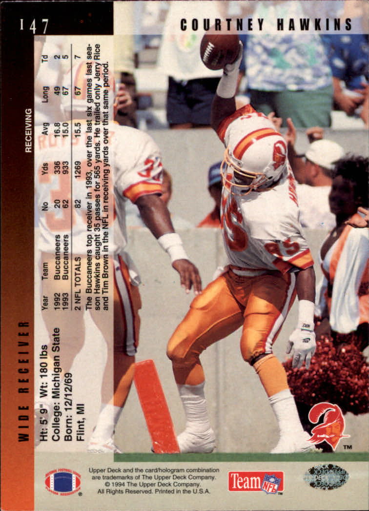 1994 Upper Deck Football "Main Set" Cards #1 to #200 Rookies and Veterans - Picture 295 of 402