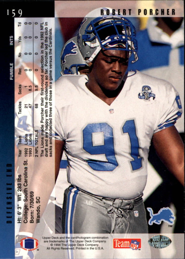 1994 Upper Deck Football "Main Set" Cards #1 to #200 Rookies and Veterans - Picture 320 of 402