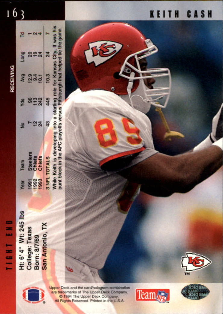 1994 Upper Deck Football "Main Set" Cards #1 to #200 Rookies and Veterans - Picture 328 of 402