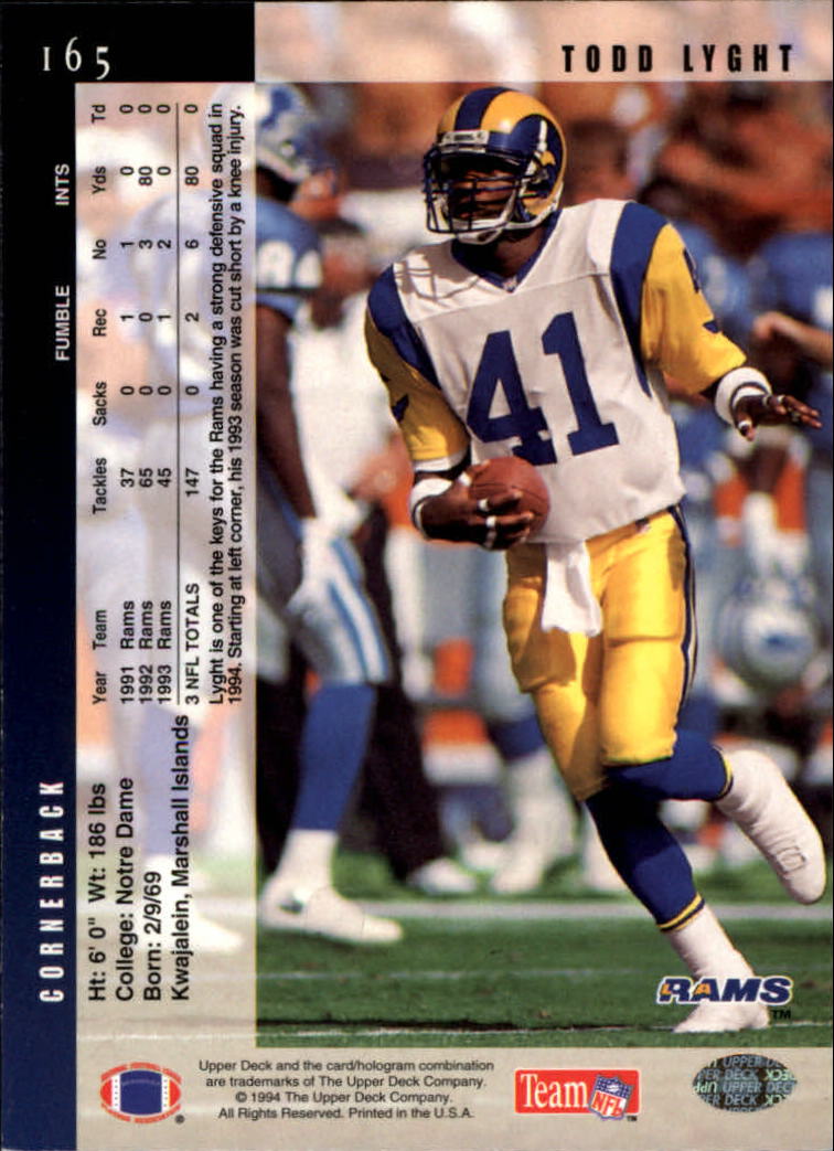 1994 Upper Deck Football "Main Set" Cards #1 to #200 Rookies and Veterans - Picture 332 of 402