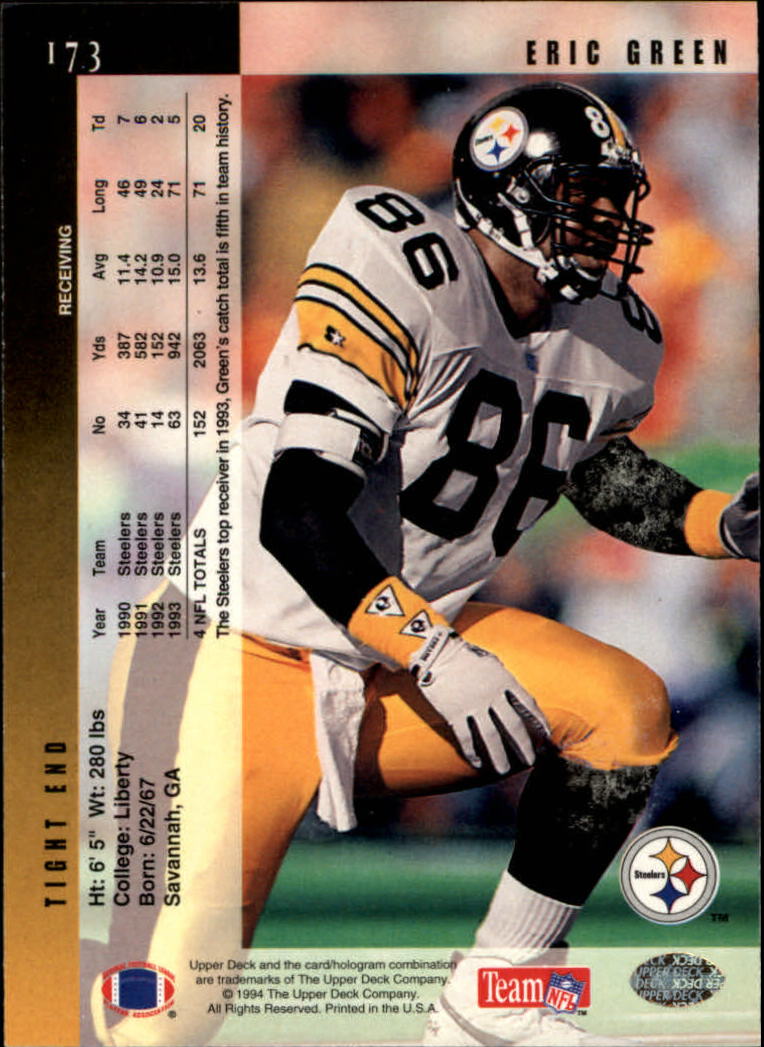 1994 Upper Deck Football "Main Set" Cards #1 to #200 Rookies and Veterans - Picture 348 of 402
