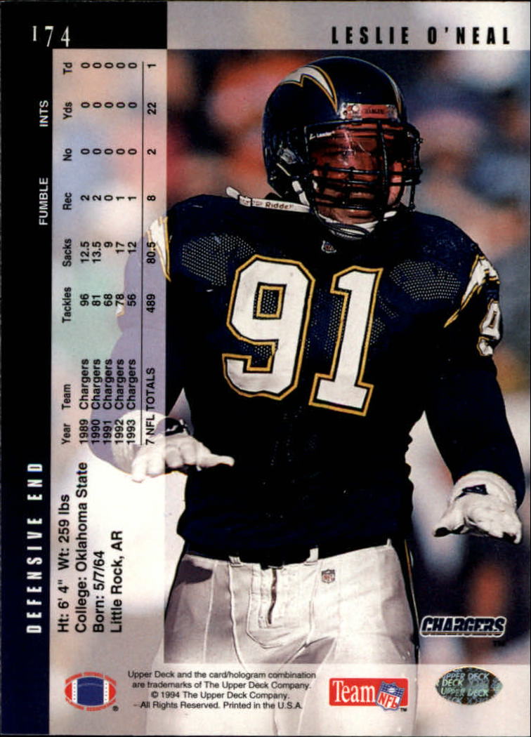 1994 Upper Deck Football "Main Set" Cards #1 to #200 Rookies and Veterans - Picture 350 of 402