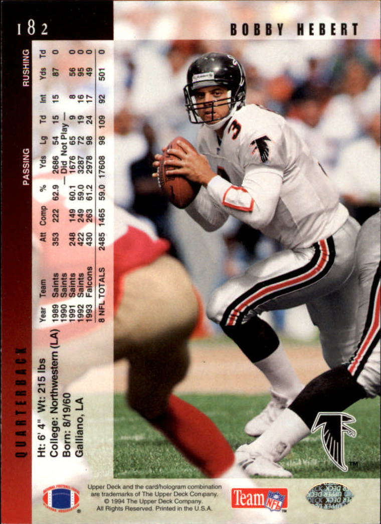 1994 Upper Deck Football "Main Set" Cards #1 to #200 Rookies and Veterans - Picture 366 of 402