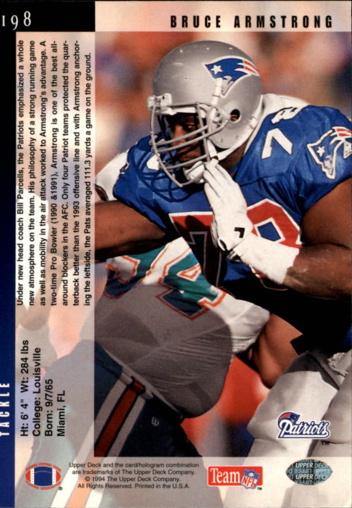 1994 Upper Deck Football "Main Set" Cards #1 to #200 Rookies and Veterans - Picture 398 of 402