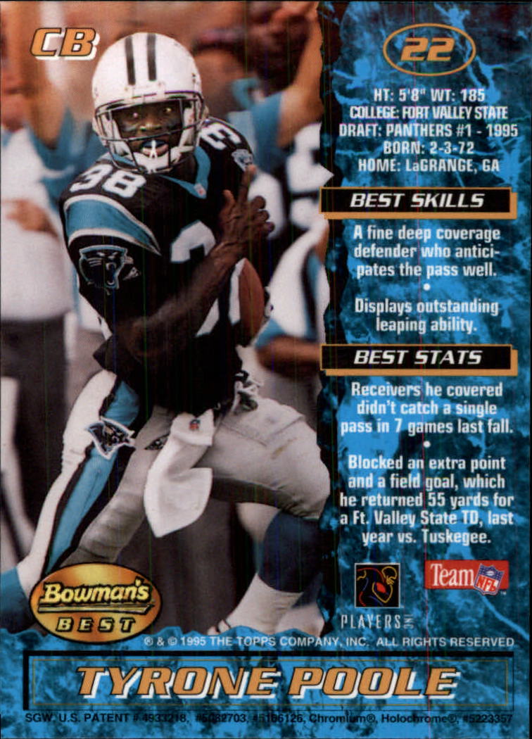 1995 Bowman's Best Football Main Set, Inserts and Refractors Cards - Picture 17 of 111