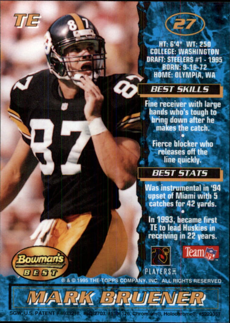 1995 Bowman's Best Football Main Set, Inserts and Refractors Cards - Picture 19 of 111