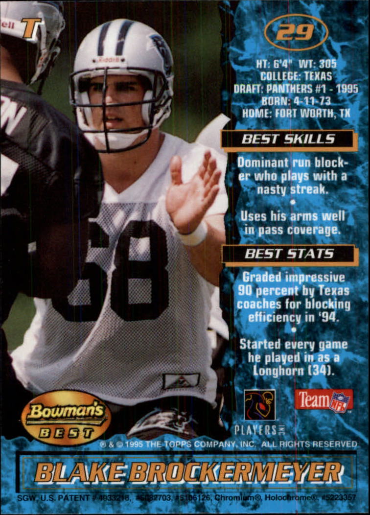 1995 Bowman's Best Football Main Set, Inserts and Refractors Cards - Picture 21 of 111