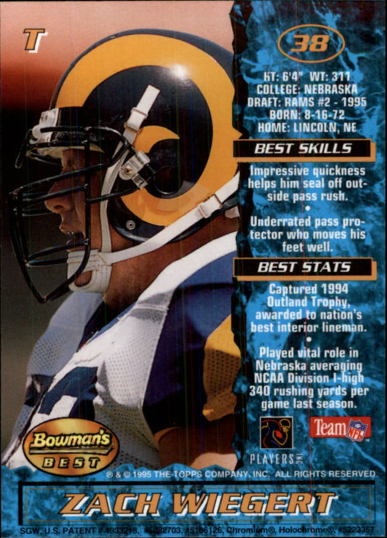 1995 Bowman's Best Football Main Set, Inserts and Refractors Cards - Picture 23 of 111